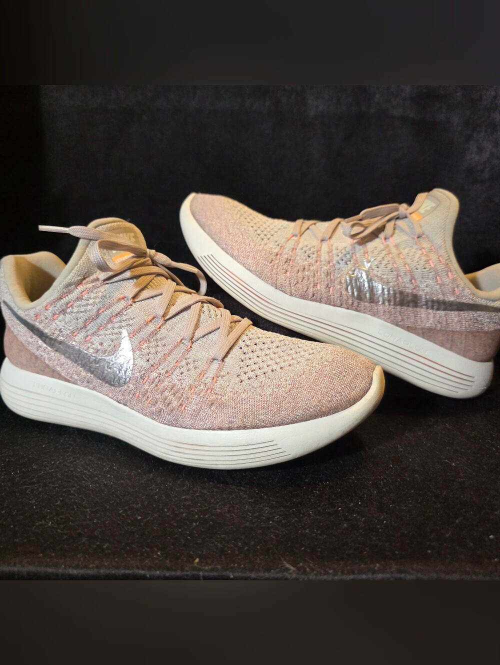 Nike Women’s Flyknit Running Shoes - Pink/Beige Size 10